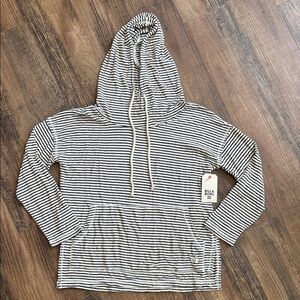 Billabong Black and White Striped knit Hoodie